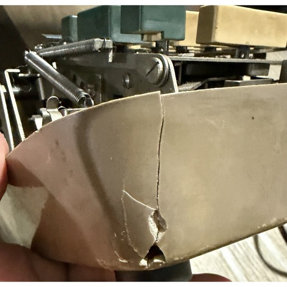 Vintage Underwood Electric Adding Machine Tan Green Mechanical Calculator 10-Key - Picture 8 of 8